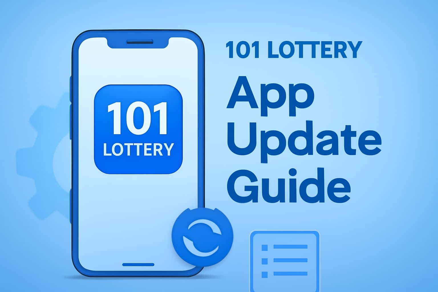 Informative scene depicting the 101 Lottery App Update Guide.
