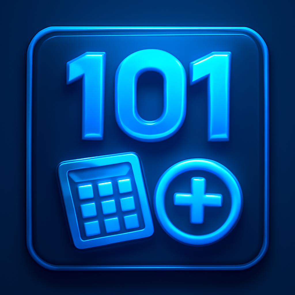 A simple badge design indicating installation guide for 101 Lottery on iOS.