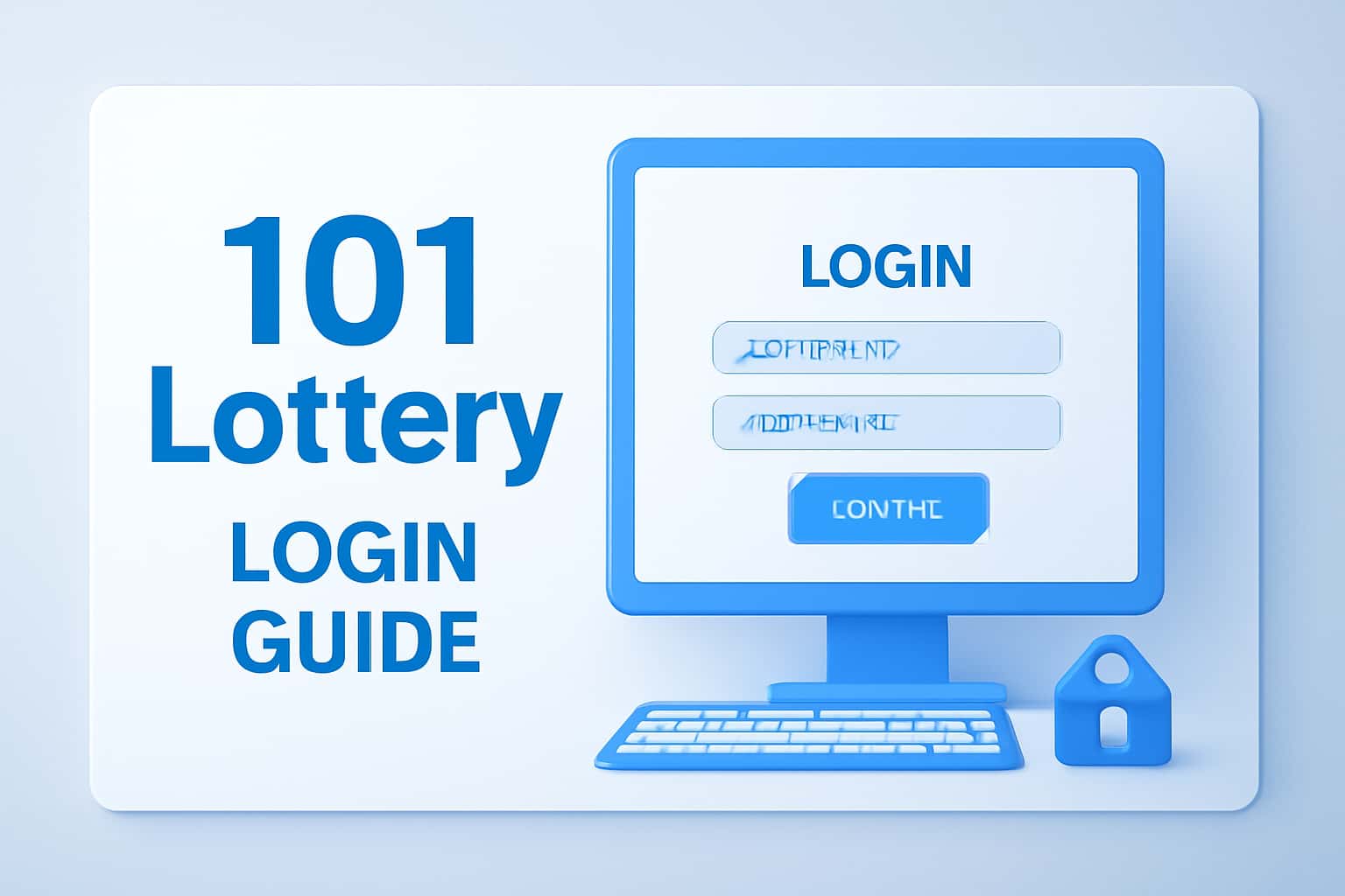 An infographic illustrating the steps for logging into 101 Lottery.