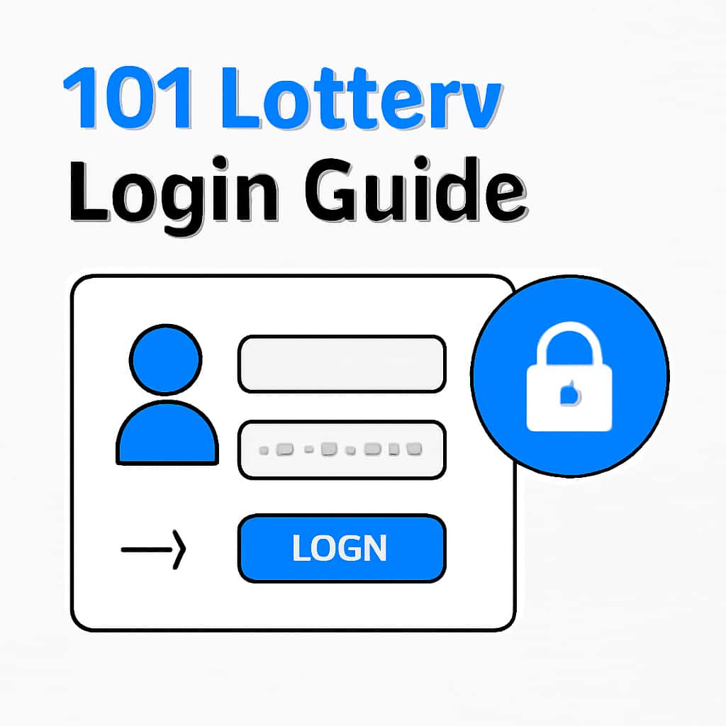 A diagram showcasing the login process for 101 Lottery.