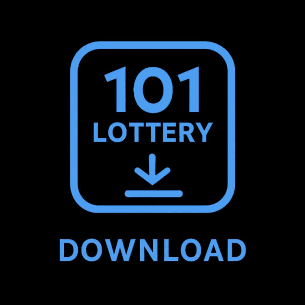 An icon representing the download process of the 101 Lottery app.