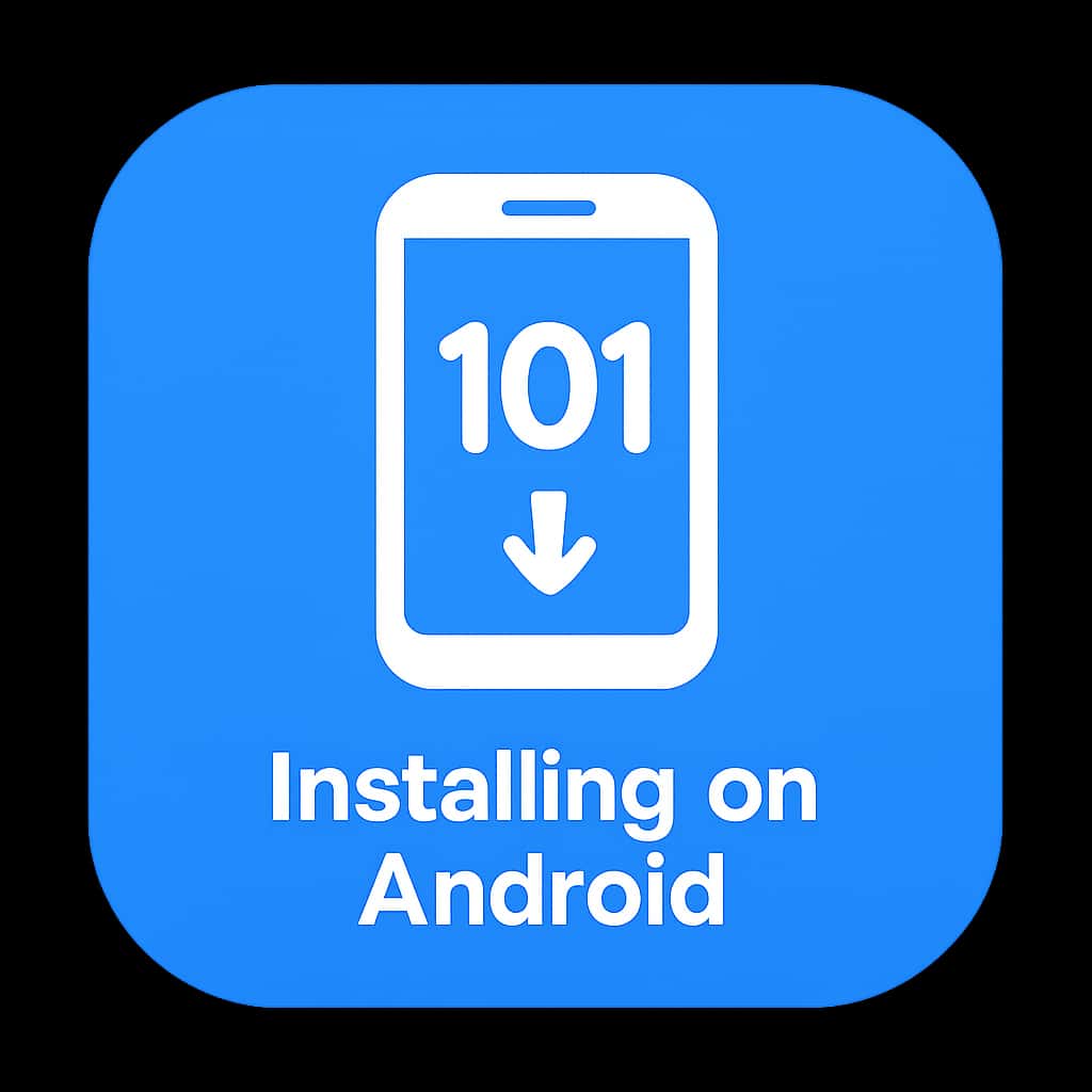 Icon representing the installation guide for 101 Lottery on Android.