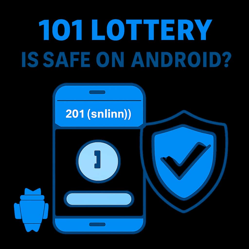 Diagram explaining key points about 101 Lottery app safety.