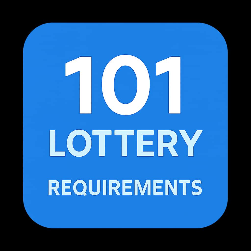 An icon that symbolizes the requirements for the 101 Lottery application.