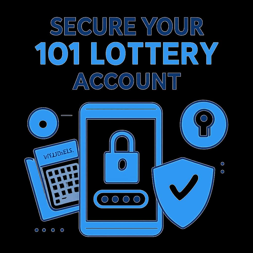 Illustration explaining steps to secure a 101 Lottery account.