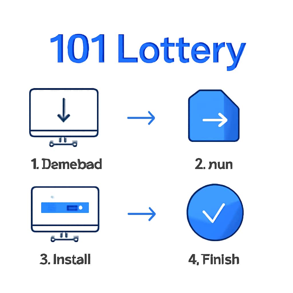 Diagram of the installation steps for 101 Lottery.